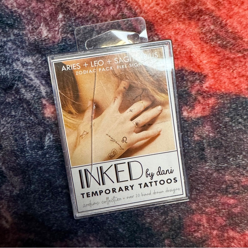💜 Inked by Dani Temporary Tattoos Zodiac Pack: Fire Signs - NWT